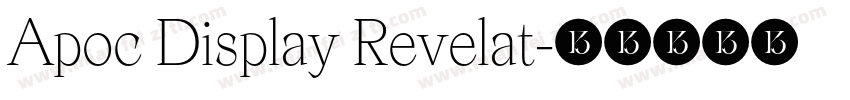 Apoc Display Revelat字体转换